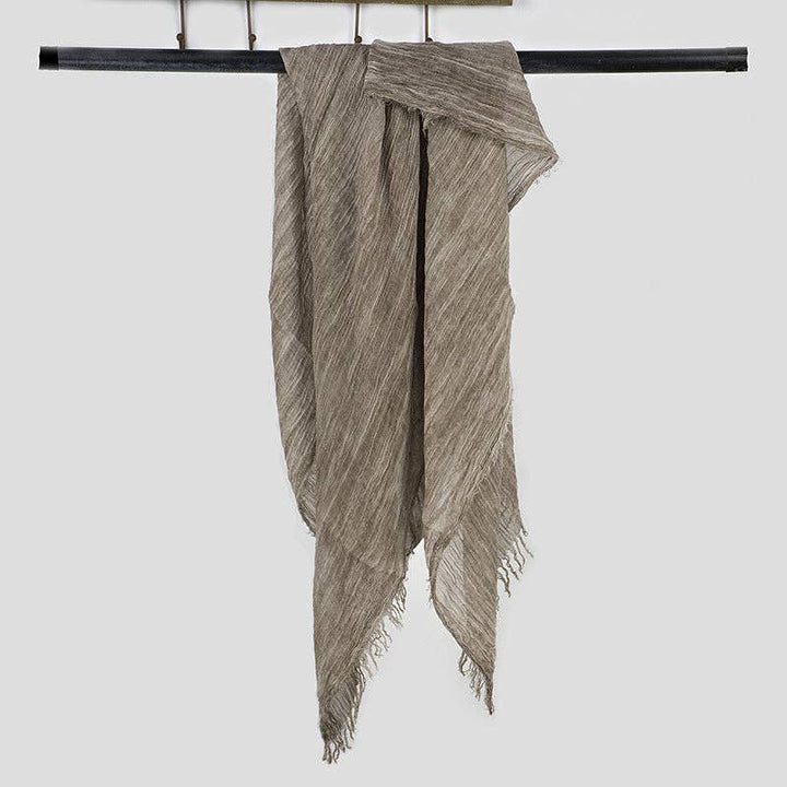 Scarvii - Farmhouse Style Cotton Linen Long Scarf & Shawl: ASH