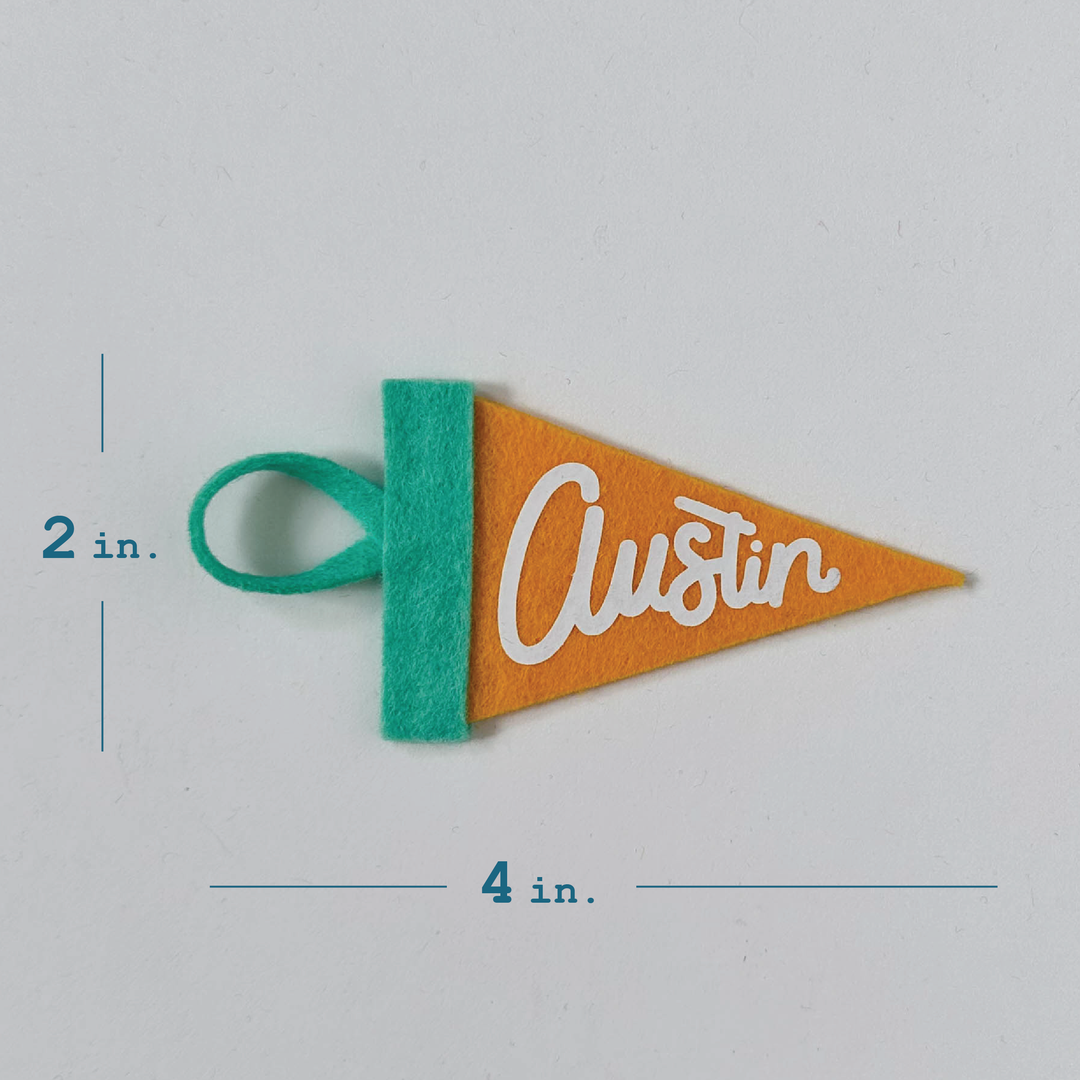 Custom mini pennant : retro colors: Default : mixed (one of each color)