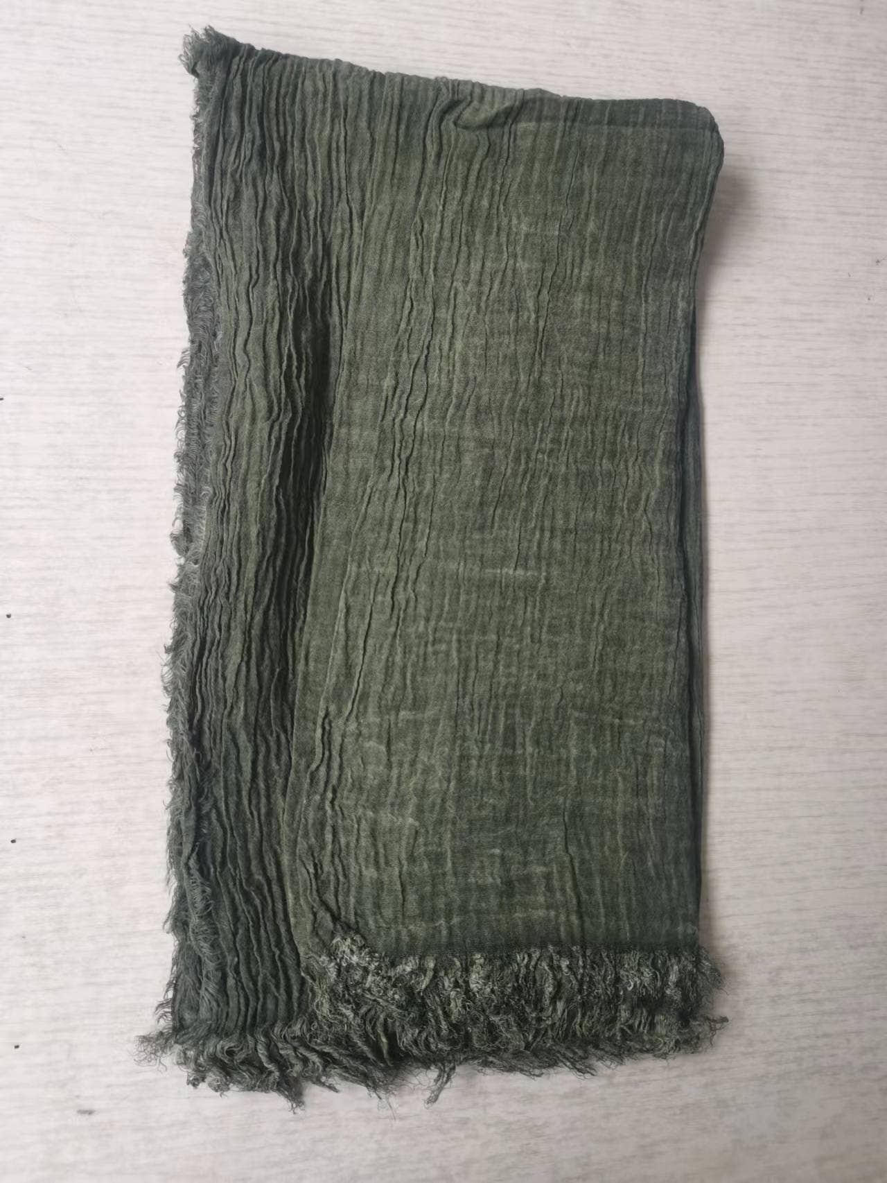 Scarvii - Farmhouse Style Cotton Linen Long Scarf & Shawl: ASH