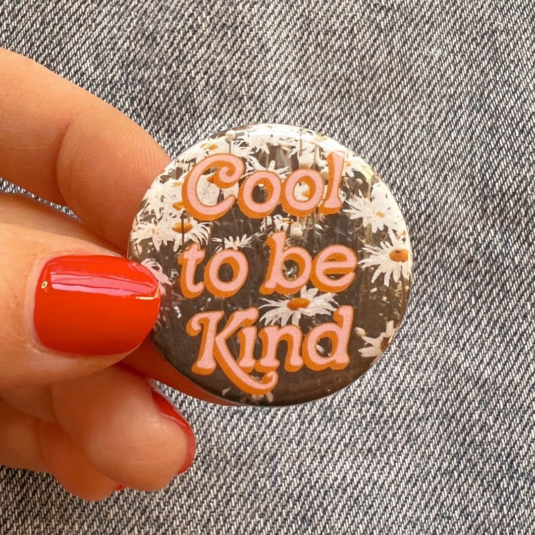 Positivity Button Pins: Be Kind - Lilac