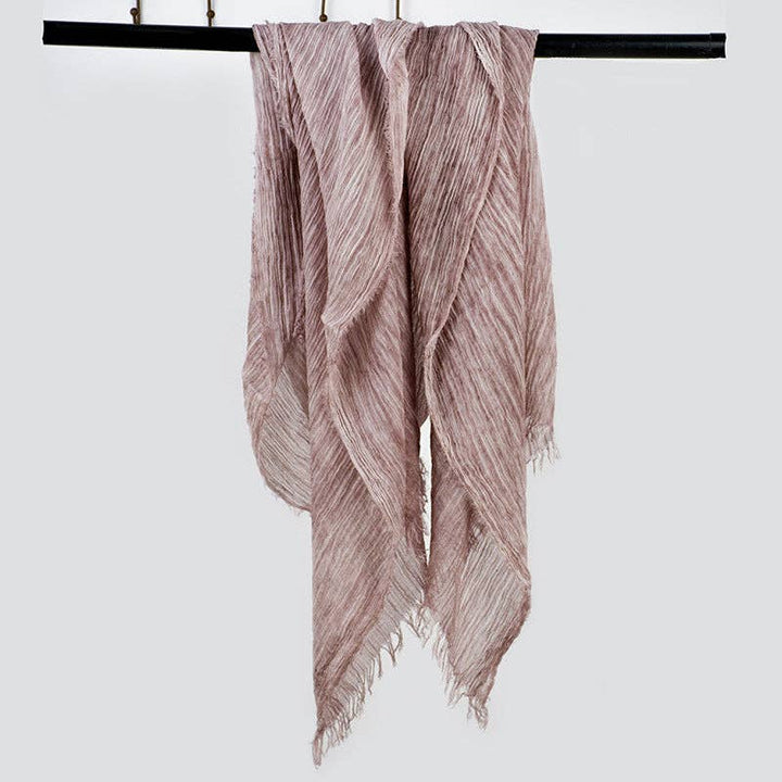 Scarvii - Farmhouse Style Cotton Linen Long Scarf & Shawl: ASH