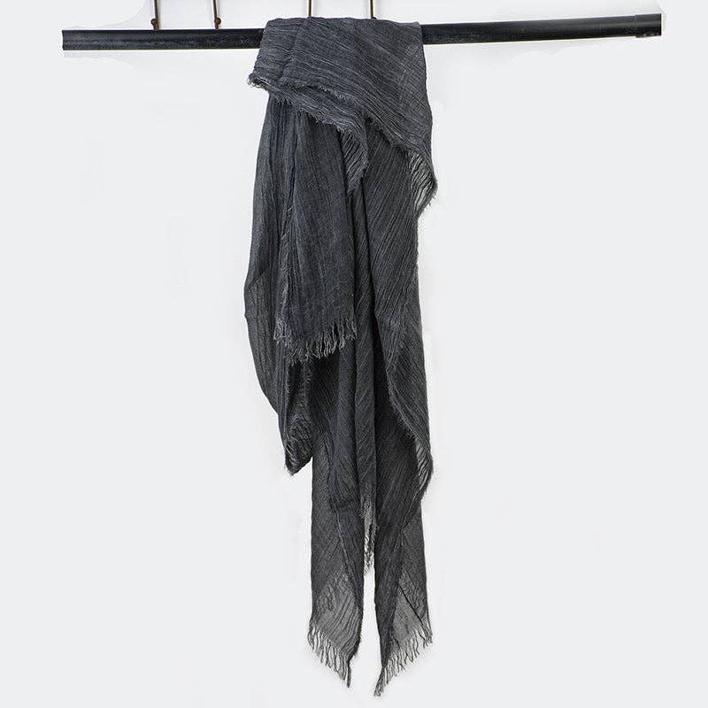 Scarvii - Farmhouse Style Cotton Linen Long Scarf & Shawl: GREEN