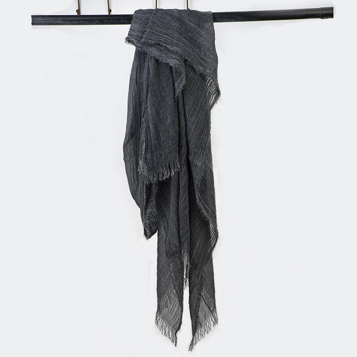 Scarvii - Farmhouse Style Cotton Linen Long Scarf & Shawl: GREEN