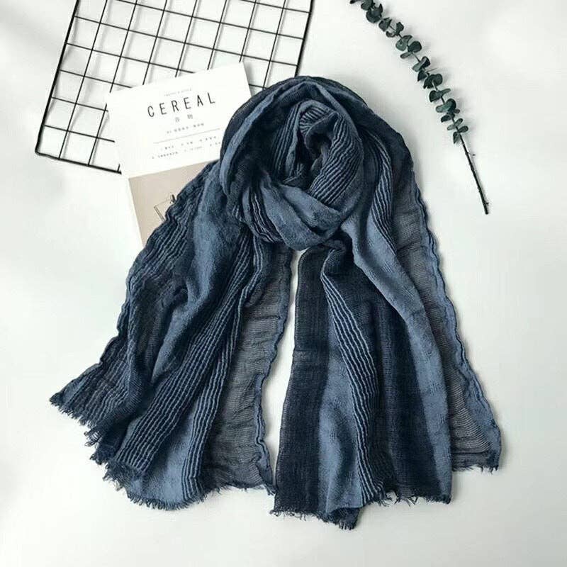 Scarvii - Ruffle Boho Scarf: Purple