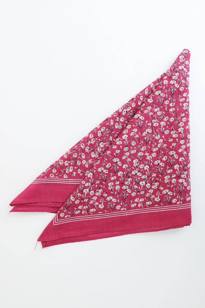 Cotton Field of Flowers Bandana - Muted Color Tones: Sage
