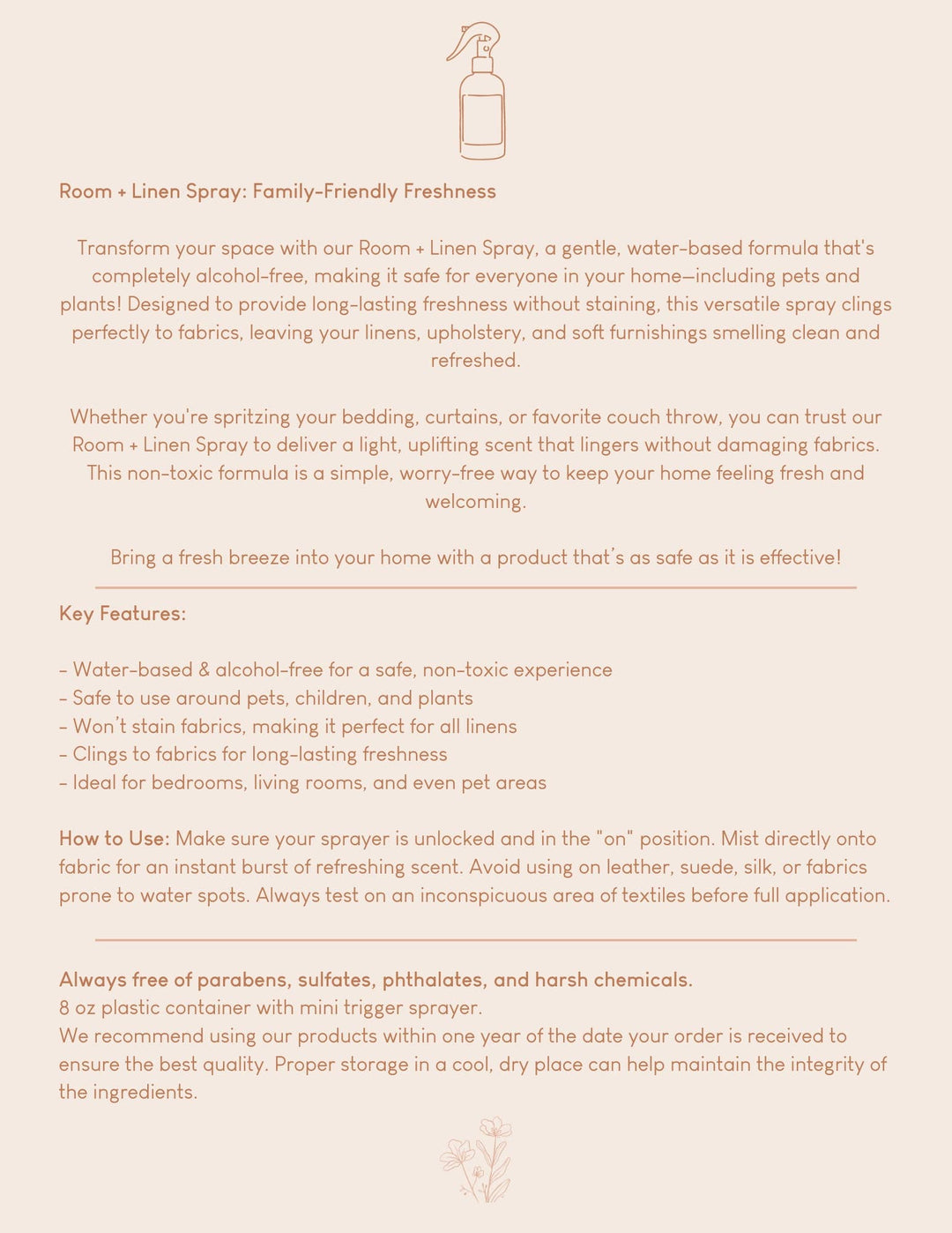 Blush + Navy Room + Linen Spray - Dawn Collection