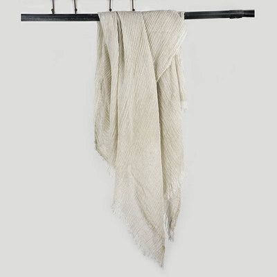 Scarvii - Farmhouse Style Cotton Linen Long Scarf & Shawl: DENIM