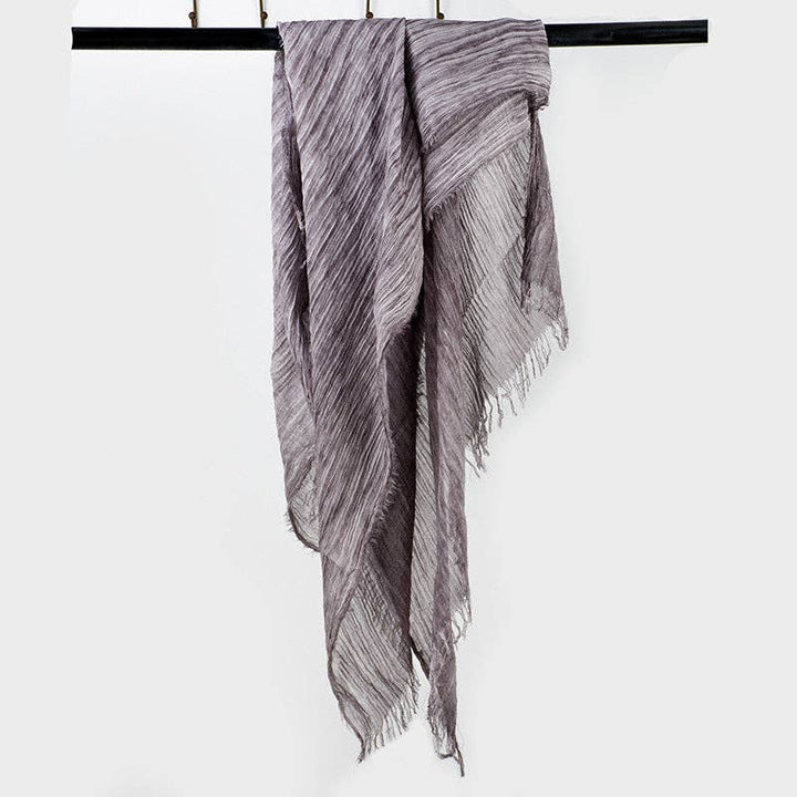 Scarvii - Farmhouse Style Cotton Linen Long Scarf & Shawl: GREEN