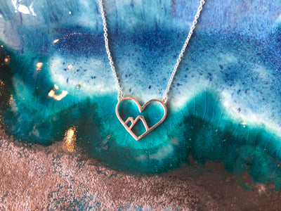 Mountain in Heart Necklace