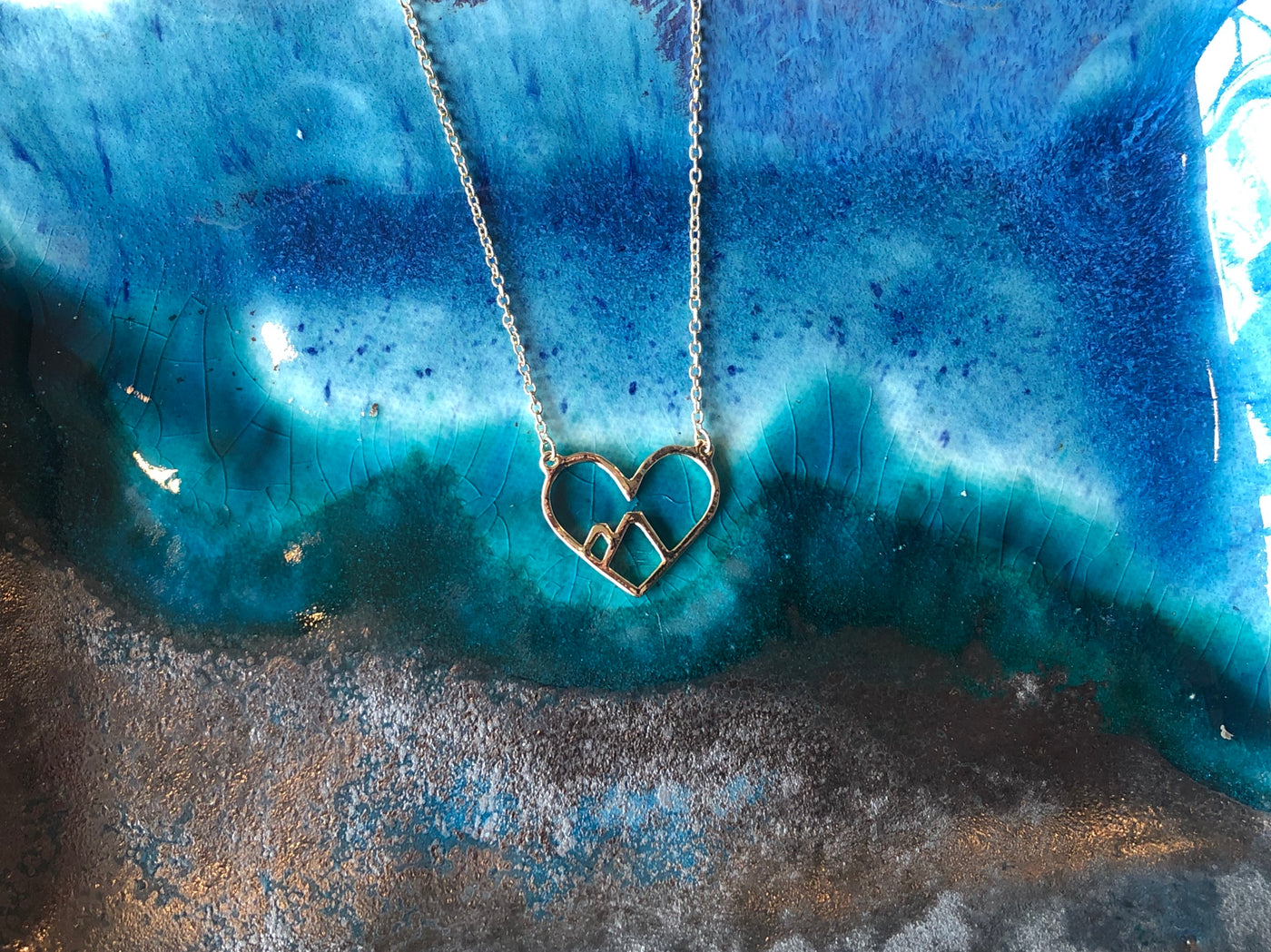 Mountain in Heart Necklace